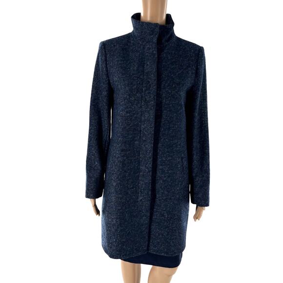 Theory Blue Layti Wool Blend Coat - Picture 3 of 11